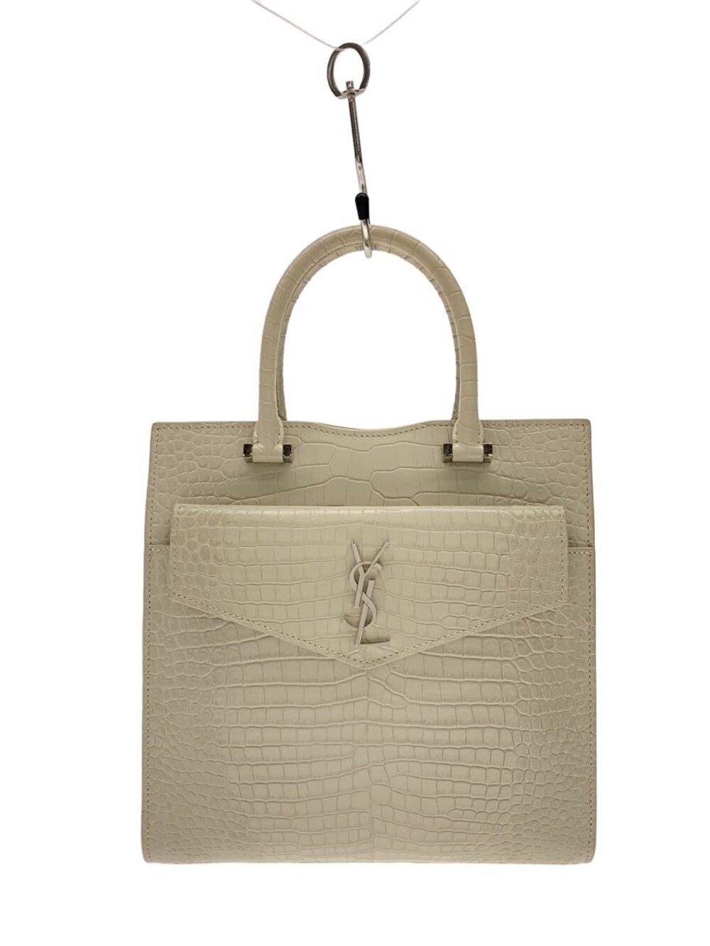 Saint Laurent Y Ligne Leather Crossbody Bag Cream